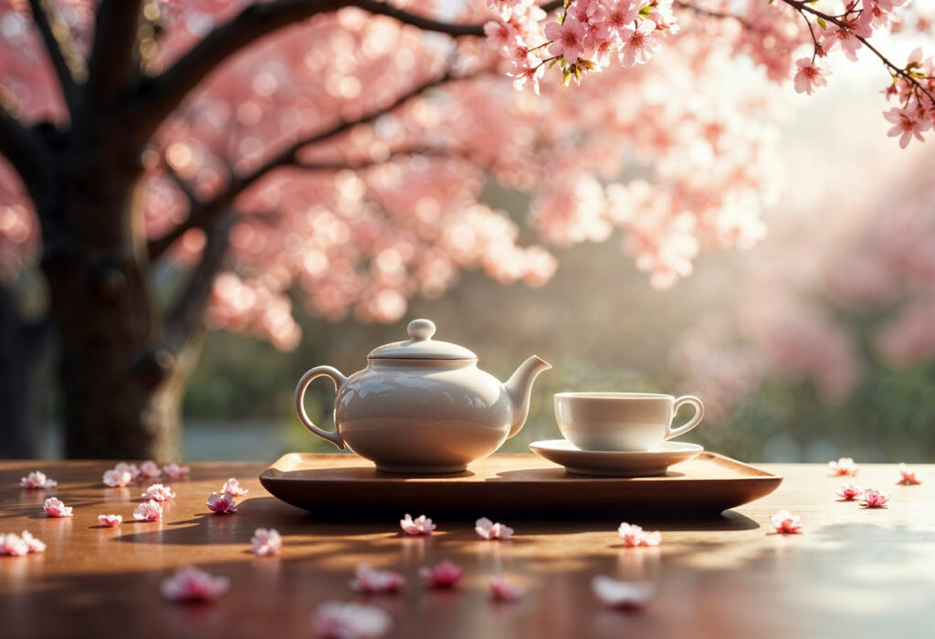 Prendre le thé sous les cerisiers, une tradition culturelle et culinaire au Japon.