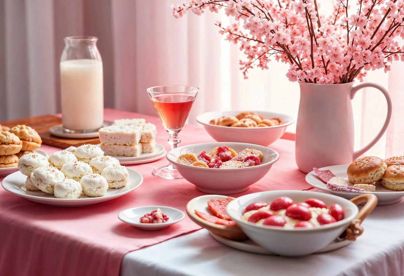 Hanami est un grand moment de la culture culinaire japonaise. Ici en buffet de fête à l'intérieur.