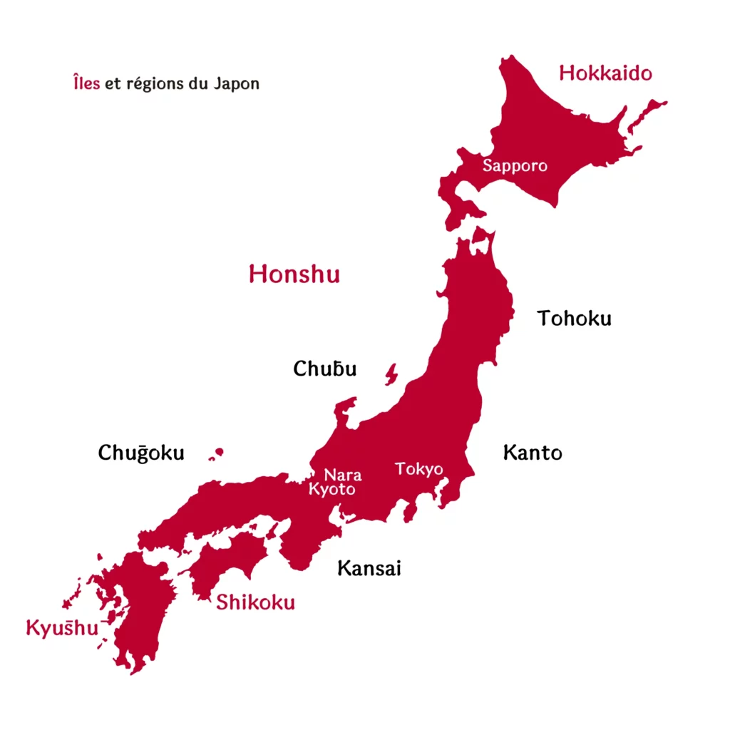 Îles principales et régions du Japon : chacune enrichit la cuisine japonaise de ses spécialités.