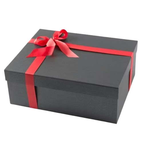 Coffret de Noël japonais Omotenashi : boîte noire et ruban